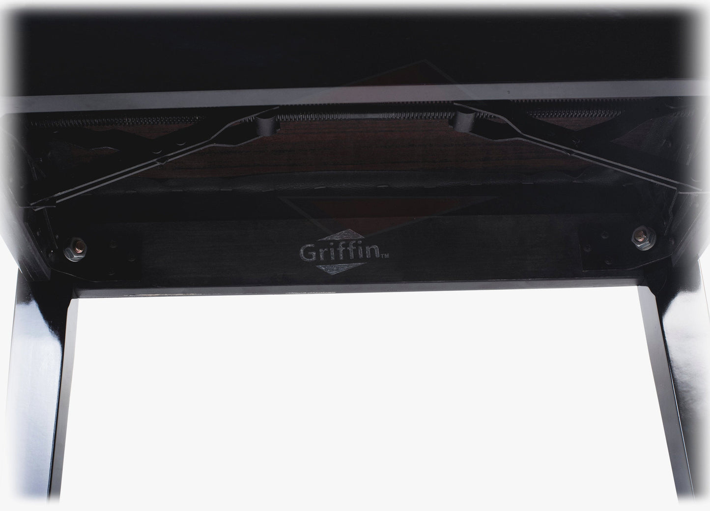 GRIFFIN Premium Antique Piano Bench | Adjustable Black Solid Wood Frame & PU Leather Padded Cushion | Vintage Ergonomic Musicians Keyboard Chair | Guitar Stool, Home Vanity Bench | Sheet Music Storage