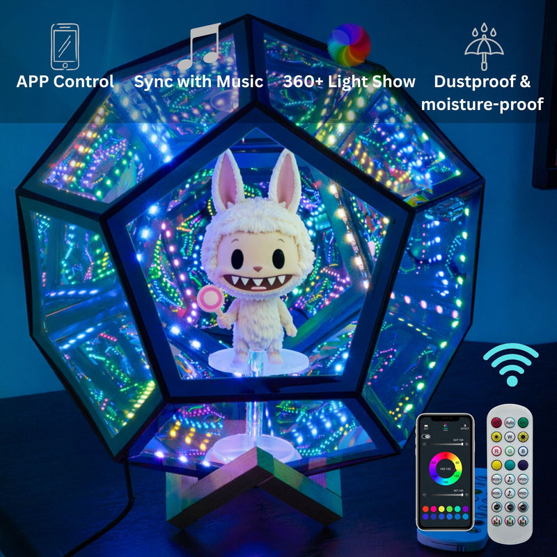 Acrylic Display Case with infinity RGB Light