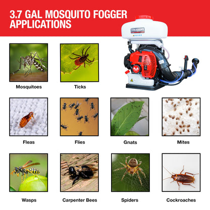 3.7 Gal Turbo Boosted Backpack Mosquito Fogger Leaf Blower for Pest Control