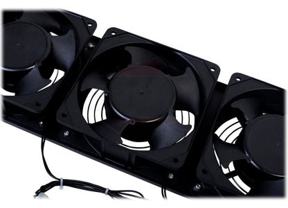 GRIFFIN Rackmount Cooling Fan - 3U Ultra-Quiet Triple Exhaust Fans, Keep Studio Audio Equipment Gear Cool - Rack Mount on Network IT System Server