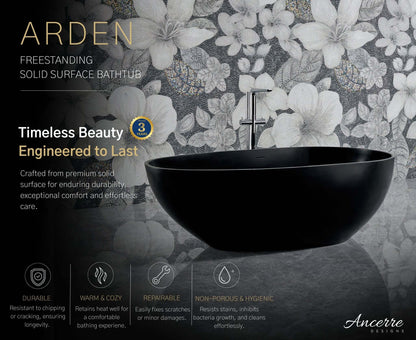 Arden 67” Freestanding Solid Surface Bathtub