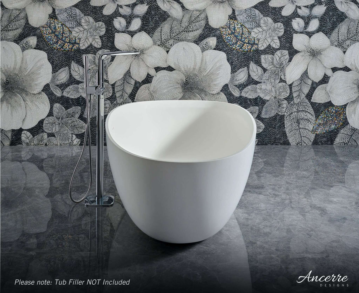Arden 59” Freestanding Solid Surface Bathtub