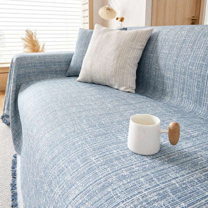 Couch Cover Blanket Couch Covers for Most Shape Sofas Washable Durable Sofa Throw Cover with Tassels