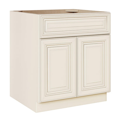 24 Inch Antique White Bathroom Vanity Sink Base