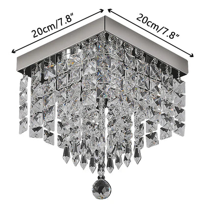 DecorBites™ Crystal LED Chandelier Ceiling Lamp for Luxe Home Decor