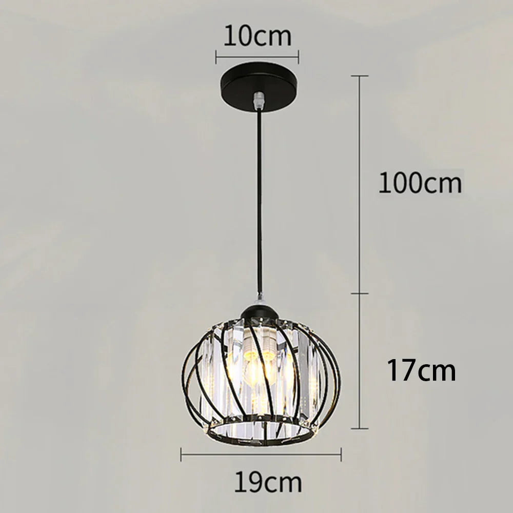 DecorBites™ Crystal Ceiling Light: Nordic Modern K9, Indoor Lamp for Hallway, Bedroom, Dining Room.