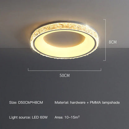 DecorBites™ LED Round Ceiling Light with Remote Control for Bedroom Living Room