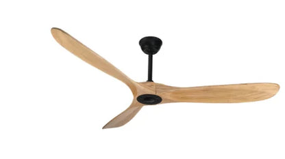 DecorBites™ 88" Large Wood Blade Ceiling Fan with Remote Control and DC Motor