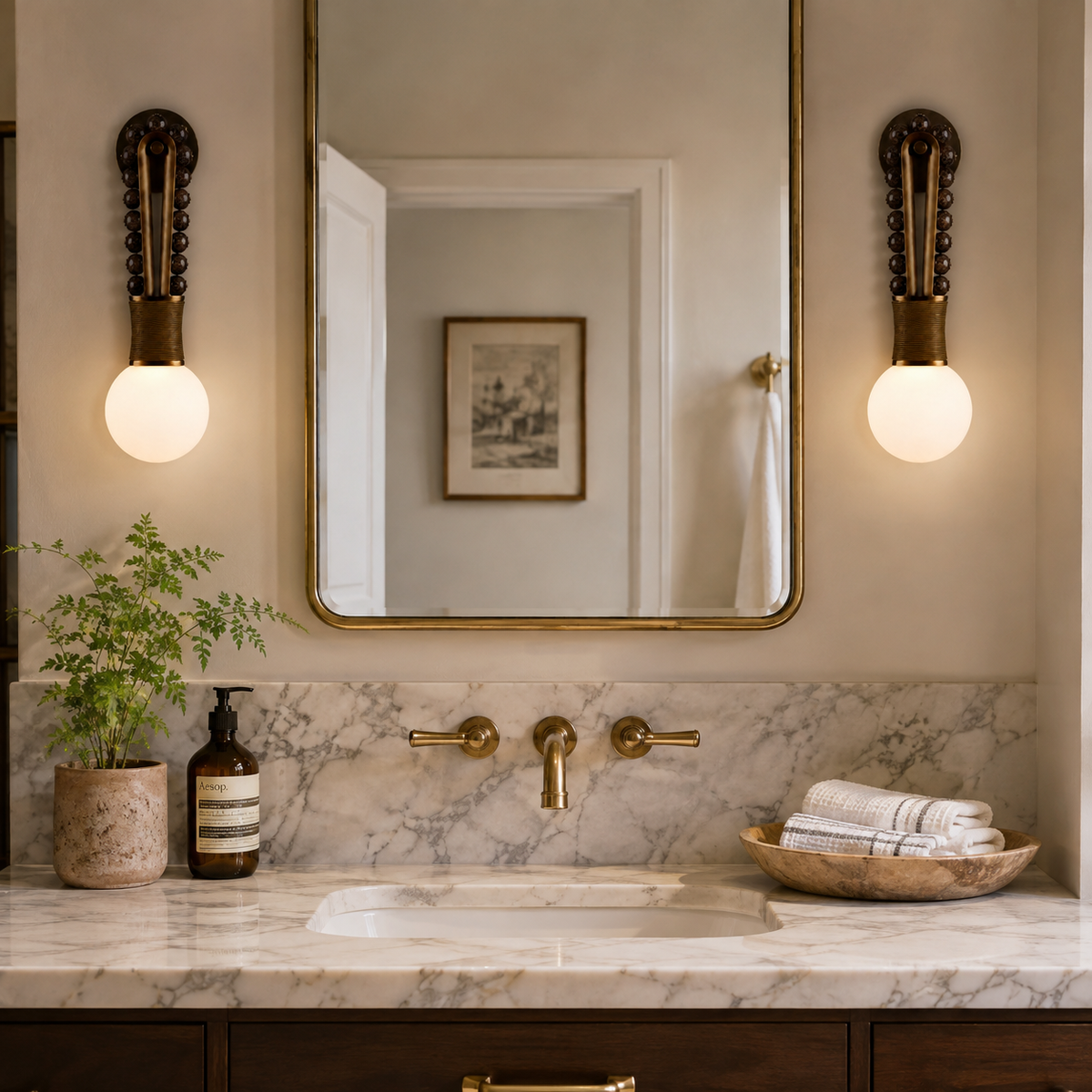 Loop Marble Wall Sconce