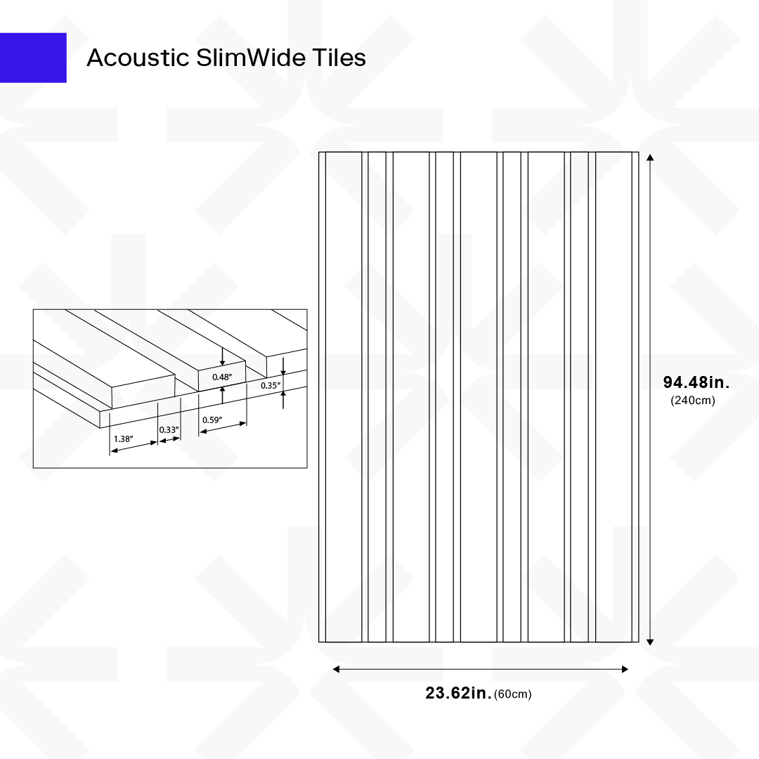Acoustic Slimwide Square Panel