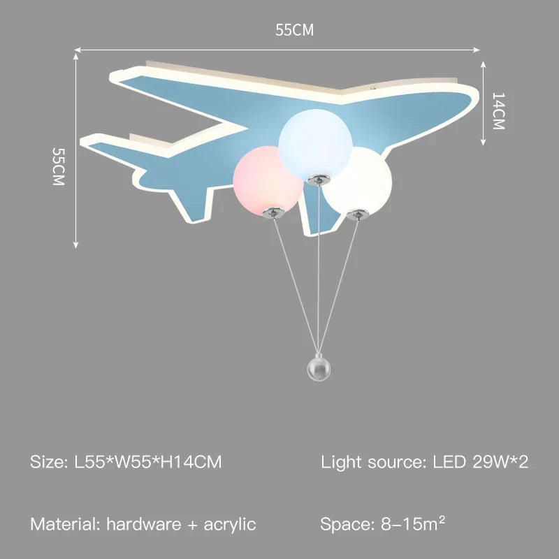 ™ Kids Cloud/Aircraft Chandelier with Remote Control - Interior Lighting Solution