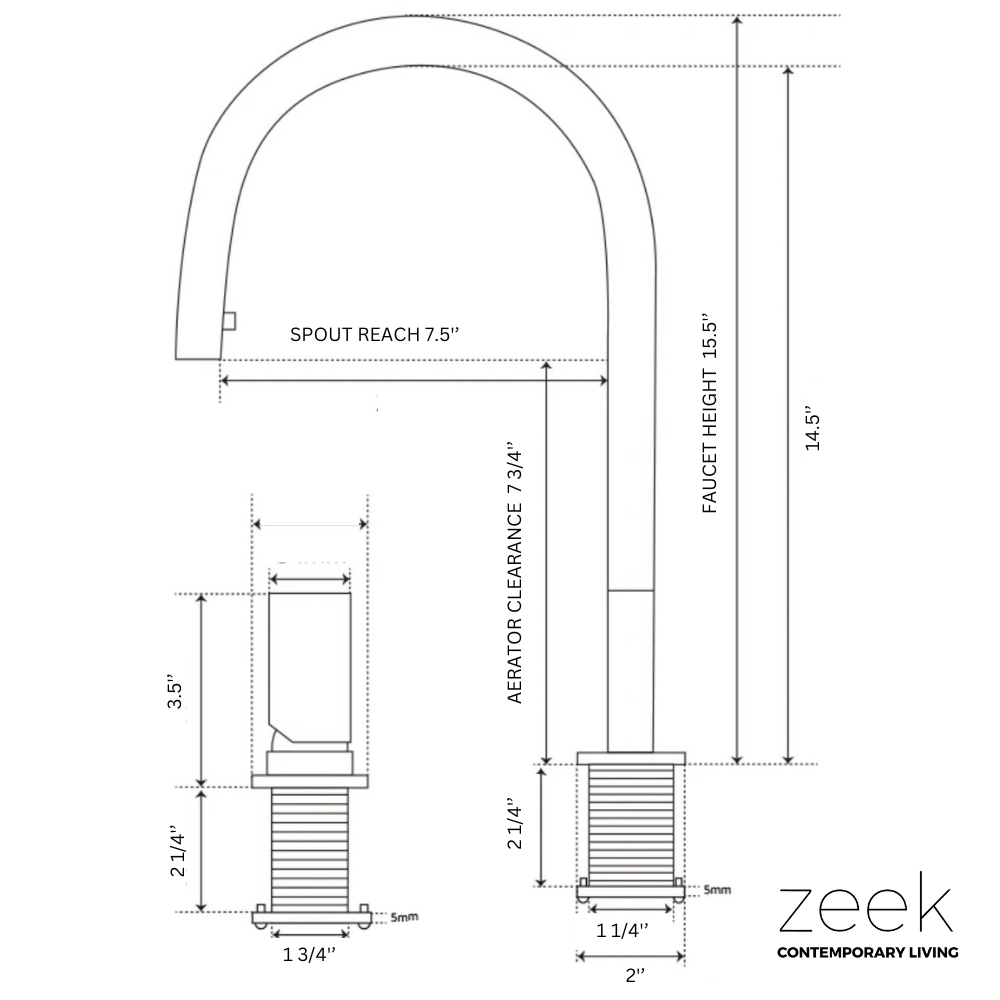 KF-11GM Gunmetal Pull-Down Kitchen Faucet