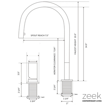 KF-11GM Gunmetal Pull-Down Kitchen Faucet
