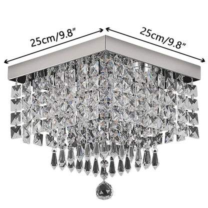 DecorBites™ Crystal LED Chandelier Ceiling Lamp for Luxe Home Decor