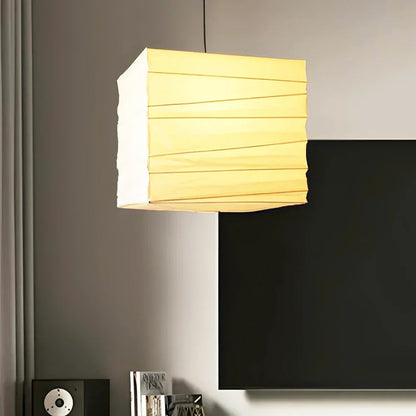 Kanso Square Rice Paper Pendant Light