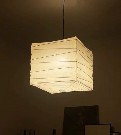 Kanso Square Rice Paper Pendant Light