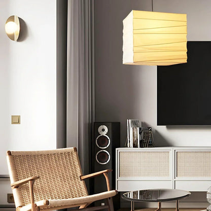 Kanso Square Rice Paper Pendant Light