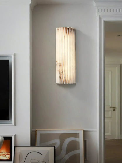 Alabaster Alvia Striped Wall Light