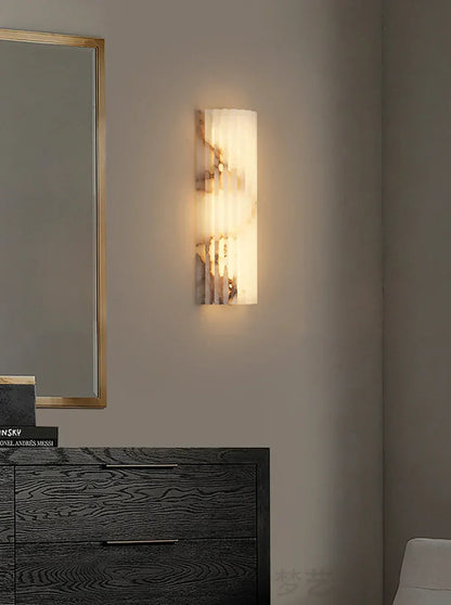 Alabaster Alvia Striped Wall Light