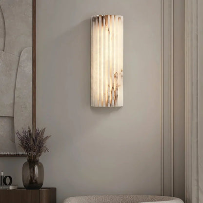 Alabaster Alvia Striped Wall Light