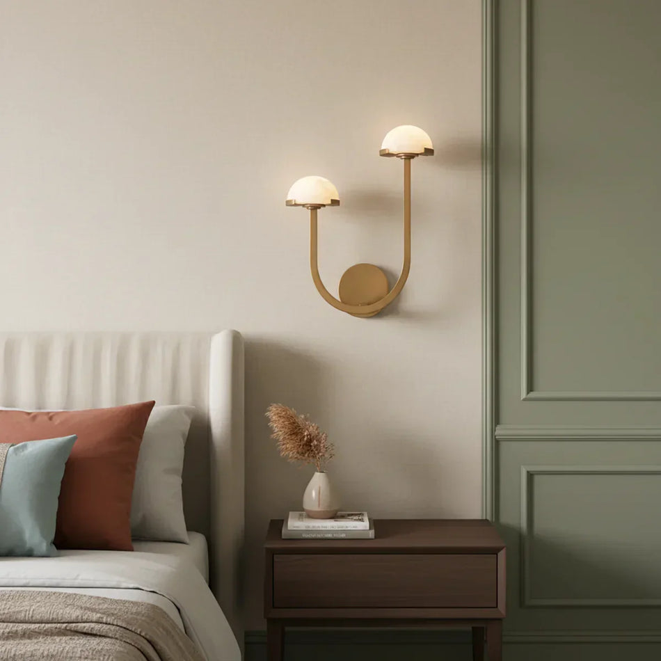 Mushroom Alabaster Wall Sconce