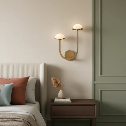 Mushroom Alabaster Wall Sconce