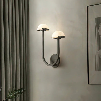 Mushroom Alabaster Wall Sconce