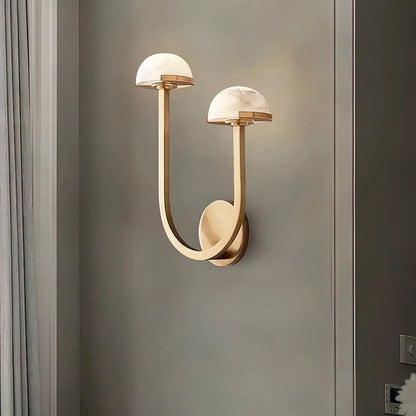 Mushroom Alabaster Wall Sconce