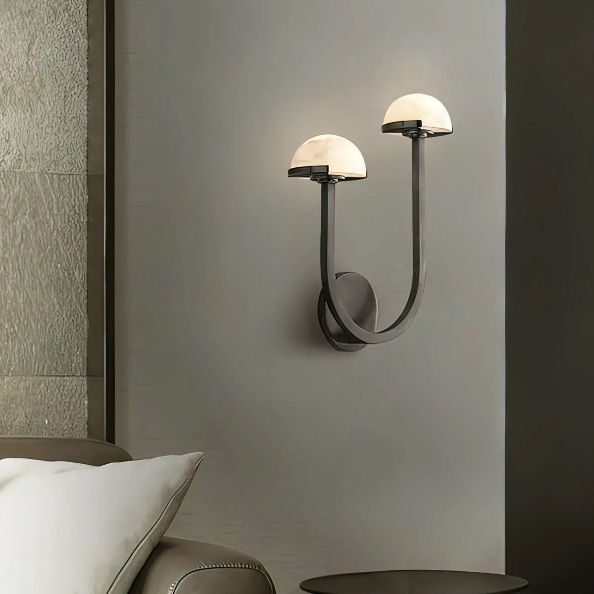 Mushroom Alabaster Wall Sconce