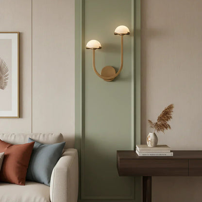Mushroom Alabaster Wall Sconce