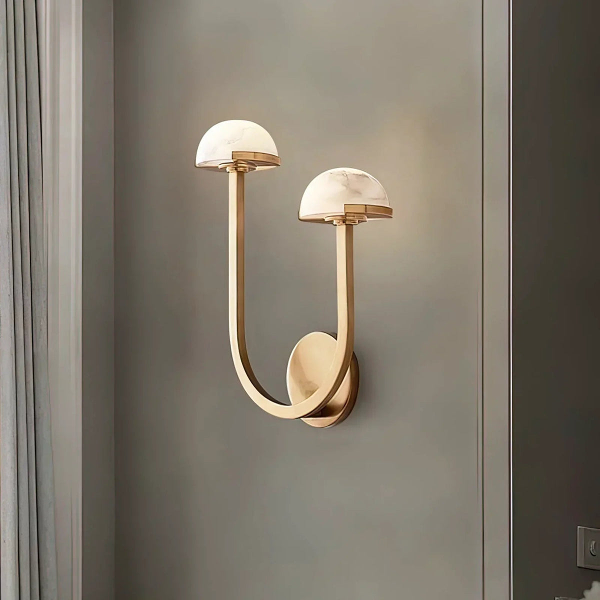 Mushroom Alabaster Wall Sconce