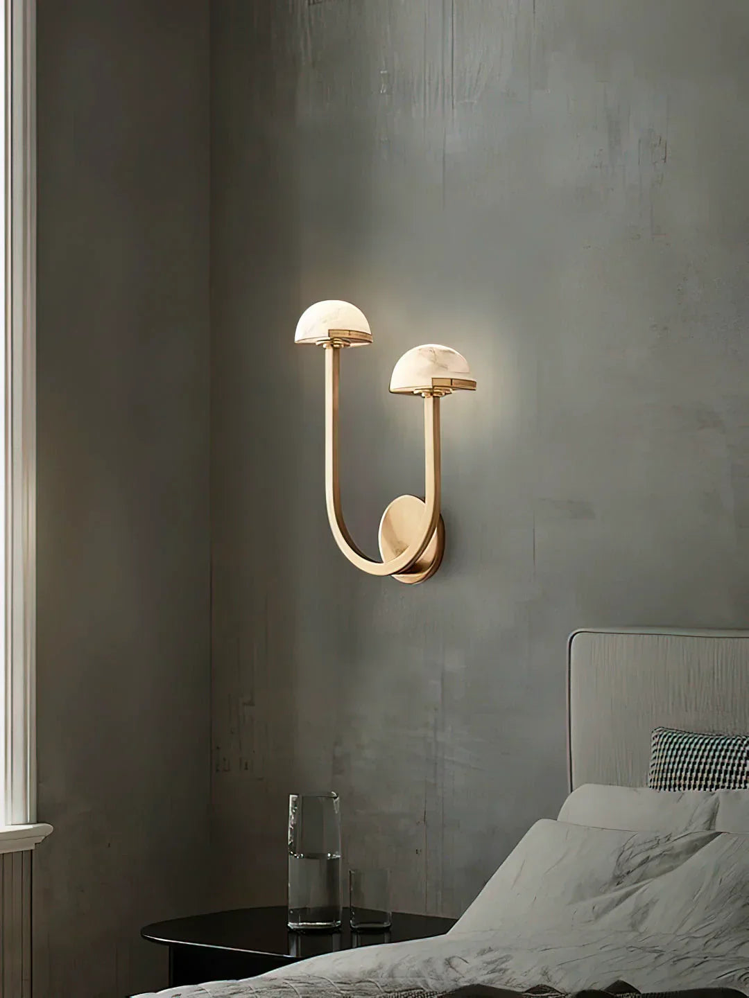 Mushroom Alabaster Wall Sconce