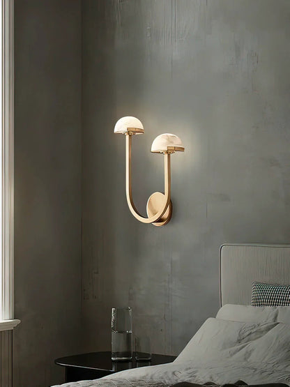 Mushroom Alabaster Wall Sconce