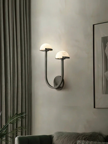 Mushroom Alabaster Wall Sconce