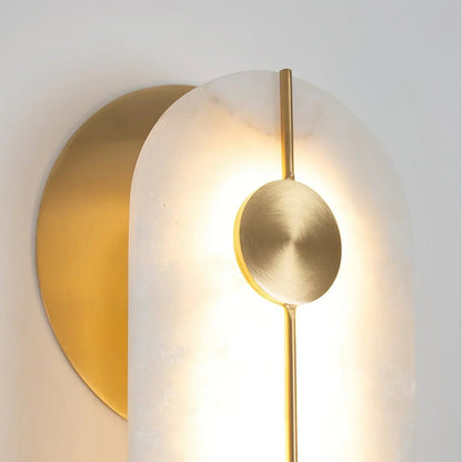 Alabaster Obvara Oval Wall Light