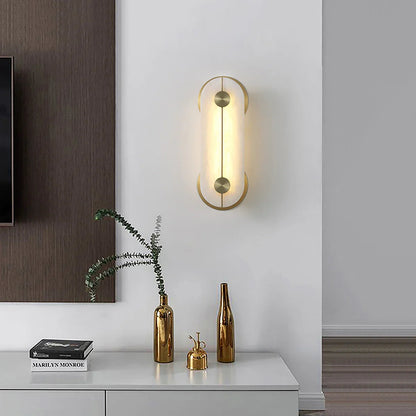 Alabaster Obvara Oval Wall Light