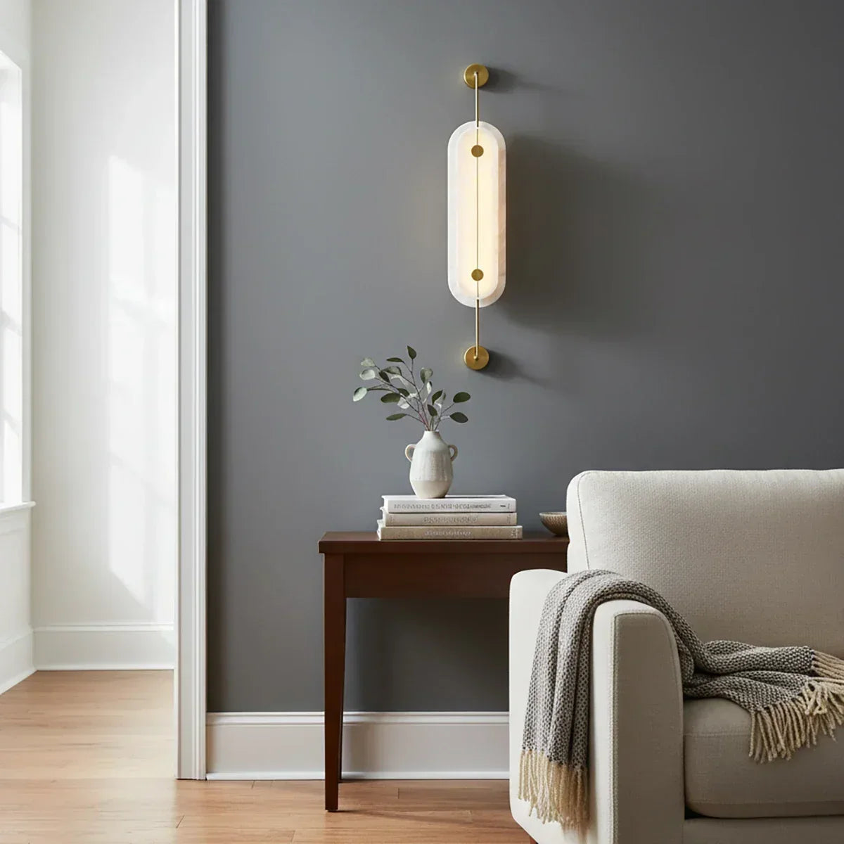 Solvane Alabaster Wall Sconce