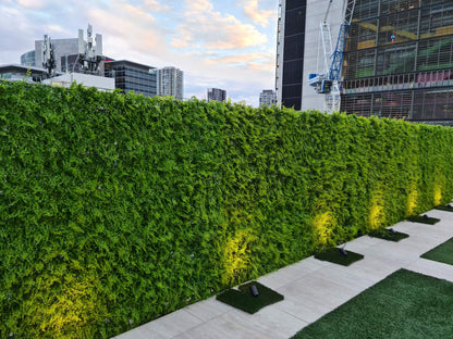 Lush Fern Artificial Vertical Garden Green Wall Panel 40×40in 11 SQ FT – UV Resistant – Commercial Grade