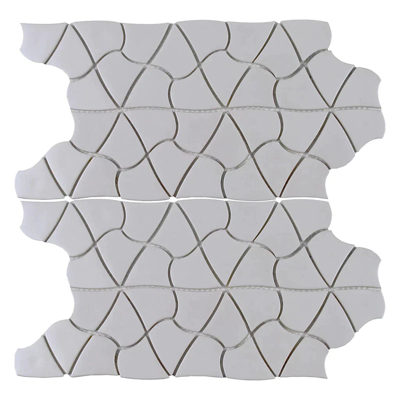 Aquatica Plumeria Glass Mosaic Tile 10.25"x12" - Aloha Collection