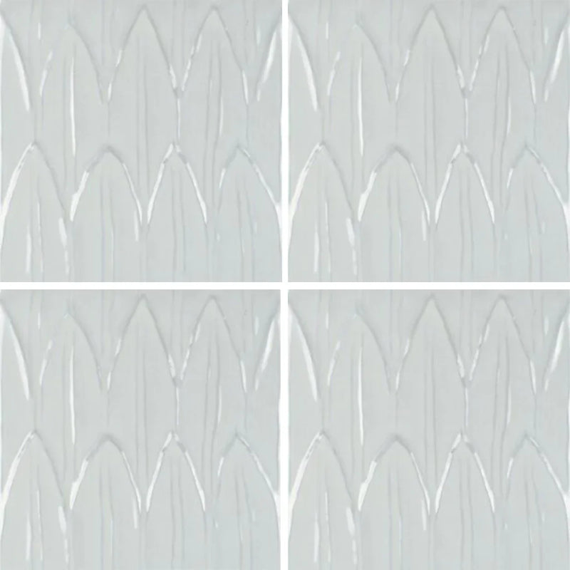 Aquatica Bianco Deco Foglia 6"x6" Porcelain Pool Tile - Sol Collection