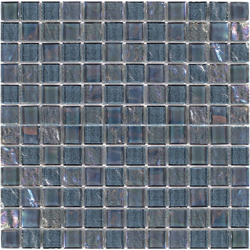 Aquatica Moonstone 1"x1" Linear Glass Mesh Tile 11.75"x11.75" - Treasure Collection