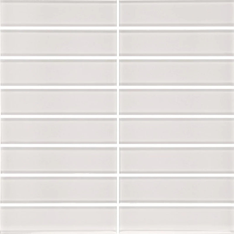 Aquatica Skylight 1.5"x6" Stacked Glass Mosaic Tile 11.75"x11.75" - Element Collection