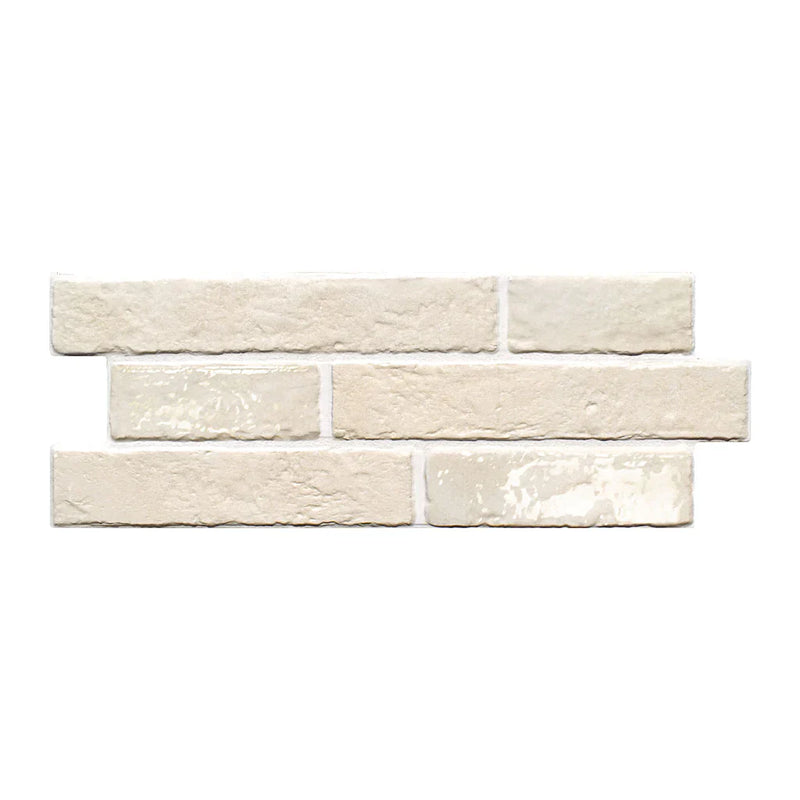Aquatica Vaniglia Interlocking Brick Porcelain Tile 6.5"x15.25" - Dany Collection
