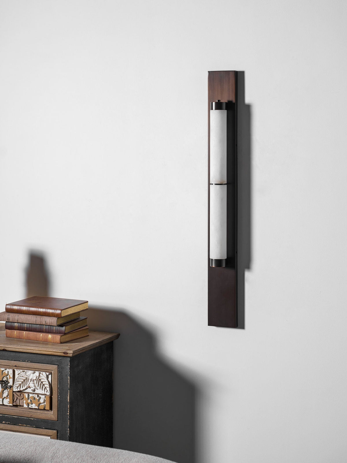 Arden Spanish Alabaster Column Sconce