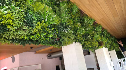 Lush Spring Artificial Vertical Garden Green Wall Panel 40×40in 11 SQ FT – UV Resistant – Commercial Grade