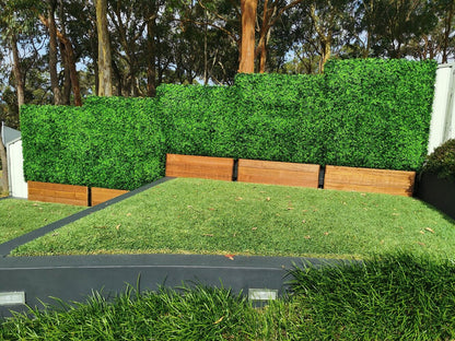 Bright Boxwood Artificial Vertical Garden Green Wall Panel 40×40in 11 SQ FT – UV Resistant – Commercial Grade