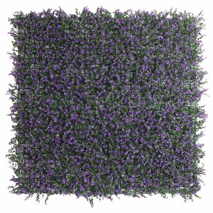 Purple Lavender Boxwood Artificial Vertical Garden Green Wall Panel 40×40in 11 SQ FT – UV Resistant – Commercial Grade