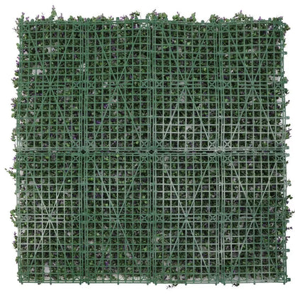 Purple Lavender Boxwood Artificial Vertical Garden Green Wall Panel 40×40in 11 SQ FT – UV Resistant – Commercial Grade