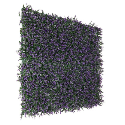 Purple Lavender Boxwood Artificial Vertical Garden Green Wall Panel 40×40in 11 SQ FT – UV Resistant – Commercial Grade