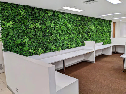 Green Tropics Artificial Vertical Garden Green Wall Panel 40×40in 11 SQ FT – UV Resistant – Commercial Grade